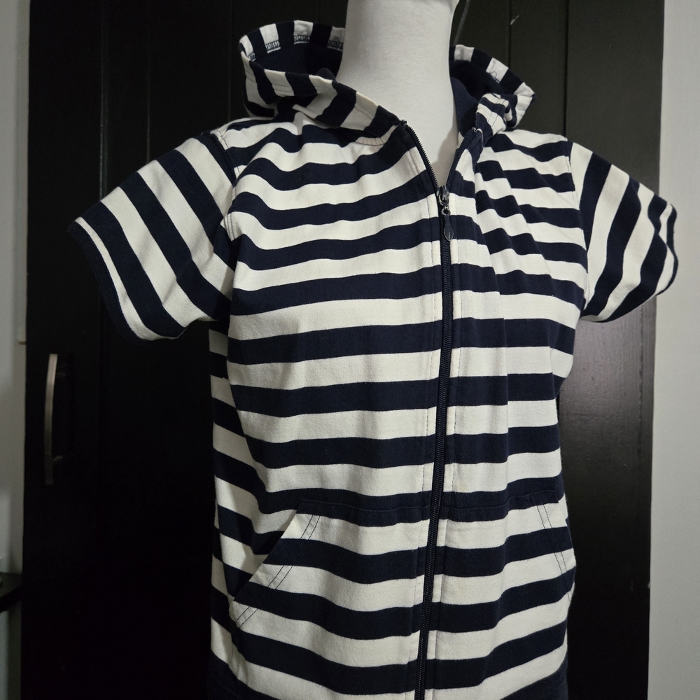 Bill Blass Woman Striped Hoodie Vest - Picture 5 of 9